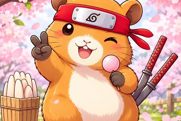 Karakter Uciha Masbro dalam ilustrasi bertema gaming